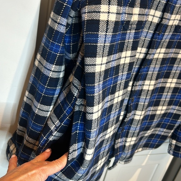 Orvis Blue Plaid Heavy Weight Cotton Flannel Shirt Men’s size XL - Picture 15 of 16